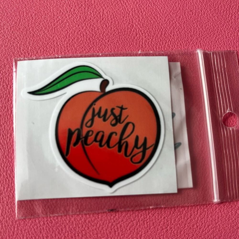Just peachy vinyl decal